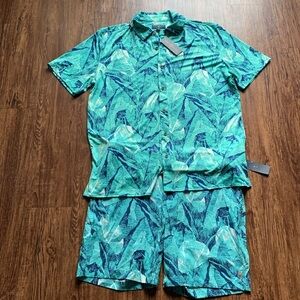 Jimmy Buffett Margaritaville Floral Short Set Large NWT